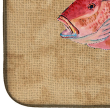 Load image into Gallery viewer, Strawberry Snapper Dish Drying Mat – Absorbent, Artistic Kitchen Essentials 8812DDM