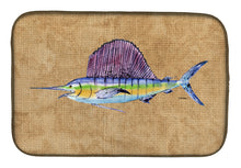 Load image into Gallery viewer, Swordfish Dish Drying Mat – Absorbent, Artistic Kitchen Essentials 8813DDM