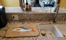Load image into Gallery viewer, Rainbow Trout Dish Drying Mat – Absorbent, Artistic Kitchen Essentials 8816DDM