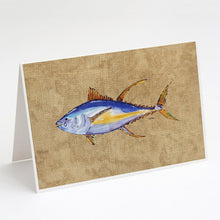 Load image into Gallery viewer, Tuna Fish Greeting Cards -  Blank Note Cards – 8-Pack of Artist-Designed Cards with Envelopes