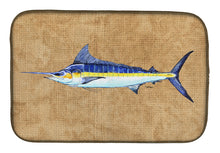 Load image into Gallery viewer, Blue Marlin Dish Drying Mat – Absorbent, Artistic Kitchen Essentials 8818DDM