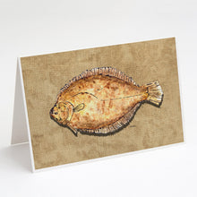 Load image into Gallery viewer, Flounder Greeting Cards -  Blank Note Cards – 8-Pack of Artist-Designed Cards with Envelopes