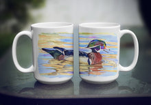 Load image into Gallery viewer, Wood Duck Dishwasher Safe Microwavable Ceramic Coffee Mug 15 ounce 8831CM15