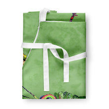 Load image into Gallery viewer, Grasshopper on Avacado Apron – Artist-Designed Kitchen, BBQ &amp; Craft Apron