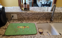 Load image into Gallery viewer, Grasshopper on Avacado Dish Drying Mat – Absorbent, Artistic Kitchen Essentials 8848DDM