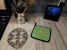 Load image into Gallery viewer, Grasshopper on Avacado Pot Holders - Set of 2 Decorative Kitchen Helpers | Made in the USA 8848PTHD