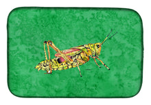 Load image into Gallery viewer, Grasshopper on Green Dish Drying Mat – Absorbent, Artistic Kitchen Essentials 8849DDM