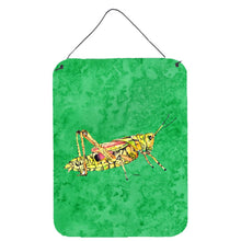 Load image into Gallery viewer, Grasshopper on Green Aluminium Metal Wall or Door Hanging Prints