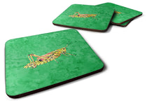 Load image into Gallery viewer, Grasshopper on Green Coasters - Set of 4 Lightweight Foam, Absorbent Drink Coasters