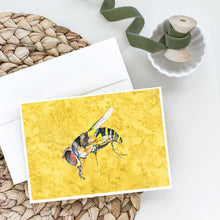 Load image into Gallery viewer, Bee on Yellow Greeting Cards -  Blank Note Cards – 8-Pack of Artist-Designed Cards with Envelopes