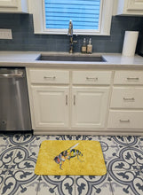 Load image into Gallery viewer, Bee on Yellow Machine Washable Memory Foam Mat 8851RUG