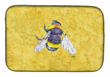 Load image into Gallery viewer, Bee on Yellow Dish Drying Mat – Absorbent, Artistic Kitchen Essentials 8852DDM