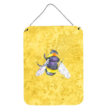 Load image into Gallery viewer, Bee on Yellow Aluminium Metal Wall or Door Hanging Prints