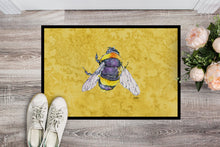 Load image into Gallery viewer, Bee on Yellow Doormat - 24x36 Decorative Floor Mat – Indoor/Outdoor Rug