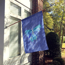 Load image into Gallery viewer, Butterfly on Slate Blue Flag Canvas House Size