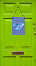 Load image into Gallery viewer, Butterfly on Slate Blue Aluminium Metal Wall or Door Hanging Prints