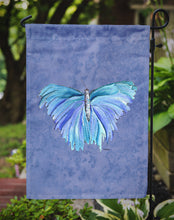 Load image into Gallery viewer, Butterfly on Slate Blue Garden Flag – Decorative Outdoor Yard Flag