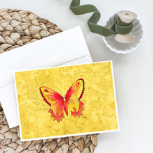 Load image into Gallery viewer, Butterfly on Yellow Greeting Cards -  Blank Note Cards – 8-Pack of Artist-Designed Cards with Envelopes