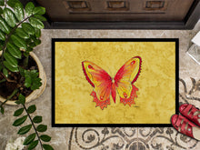Load image into Gallery viewer, Butterfly on Yellow Doormat - 24x36 Decorative Floor Mat – Indoor/Outdoor Rug