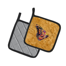 Load image into Gallery viewer, Butterfly on Gold Pot Holders - Set of 2 Decorative Kitchen Helpers | Made in the USA 8858PTHD