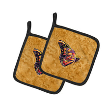 Load image into Gallery viewer, Butterfly on Gold Pot Holders - Set of 2 Decorative Kitchen Helpers | Made in the USA 8858PTHD