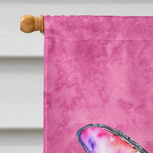 Load image into Gallery viewer, Butterfly on Pink Flag Canvas House Size