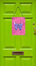 Load image into Gallery viewer, Butterfly on Pink Aluminium Metal Wall or Door Hanging Prints