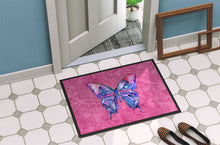Load image into Gallery viewer, Butterfly on Pink Doormat - 24x36 Decorative Floor Mat – Indoor/Outdoor Rug
