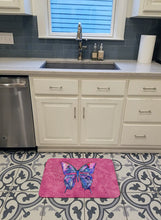 Load image into Gallery viewer, Butterfly on Pink Machine Washable Memory Foam Mat 8859RUG