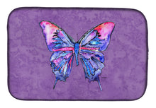 Load image into Gallery viewer, Butterfly on Purple Dish Drying Mat – Absorbent, Artistic Kitchen Essentials 8860DDM