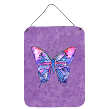 Load image into Gallery viewer, Butterfly on Purple Aluminium Metal Wall or Door Hanging Prints