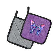 Load image into Gallery viewer, Butterfly on Purple Pot Holders - Set of 2 Decorative Kitchen Helpers | Made in the USA 8860PTHD