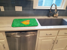Load image into Gallery viewer, Butterfly Orange on Green Dish Drying Mat – Absorbent, Artistic Kitchen Essentials 8861DDM