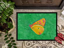 Load image into Gallery viewer, Butterfly Orange on Green Doormat - 24x36 Decorative Floor Mat – Indoor/Outdoor Rug
