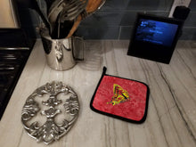 Load image into Gallery viewer, Butterfly on Red Pot Holders - Set of 2 Decorative Kitchen Helpers | Made in the USA 8862PTHD
