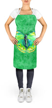 Load image into Gallery viewer, Butterfly Green on Green Apron – Artist-Designed Kitchen, BBQ &amp; Craft Apron