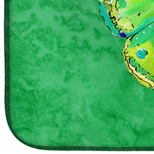 Load image into Gallery viewer, Butterfly Green on Green Dish Drying Mat – Absorbent, Artistic Kitchen Essentials 8863DDM