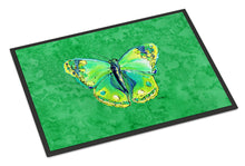 Load image into Gallery viewer, Butterfly Green on Green Doormat - 24x36 Decorative Floor Mat – Indoor/Outdoor Rug