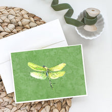Load image into Gallery viewer, Dragonfly on Avacado Greeting Cards -  Blank Note Cards – 8-Pack of Artist-Designed Cards with Envelopes
