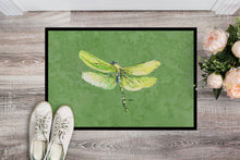 Load image into Gallery viewer, Dragonfly on Avacado Doormat - 24x36 Decorative Floor Mat – Indoor/Outdoor Rug