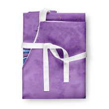 Load image into Gallery viewer, Dragonfly on Purple Apron – Artist-Designed Kitchen, BBQ &amp; Craft Apron