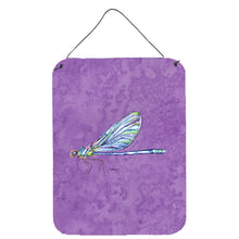 Load image into Gallery viewer, Dragonfly on Purple Aluminium Metal Wall or Door Hanging Prints