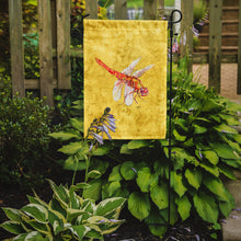 Load image into Gallery viewer, Dragonfly on Yellow Garden Flag – Decorative Outdoor Yard Flag