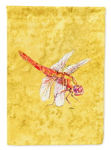 Load image into Gallery viewer, Dragonfly on Yellow Garden Flag – Decorative Outdoor Yard Flag