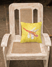 Load image into Gallery viewer, Dragonfly on Yellow   Canvas Throw Pillow - 14x14 Decorative Pillow – Art for Your Home &amp; Patio
