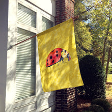 Load image into Gallery viewer, Lady Bug on Yellow Flag Canvas House Size