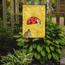 Load image into Gallery viewer, Lady Bug on Yellow Garden Flag – Decorative Outdoor Yard Flag