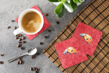 Load image into Gallery viewer, Lady Bug on Red Coasters - Set of 4 Lightweight Foam, Absorbent Drink Coasters