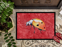 Load image into Gallery viewer, Lady Bug on Red Doormat - 24x36 Decorative Floor Mat – Indoor/Outdoor Rug