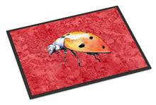 Load image into Gallery viewer, Lady Bug on Red Doormat - 24x36 Decorative Floor Mat – Indoor/Outdoor Rug